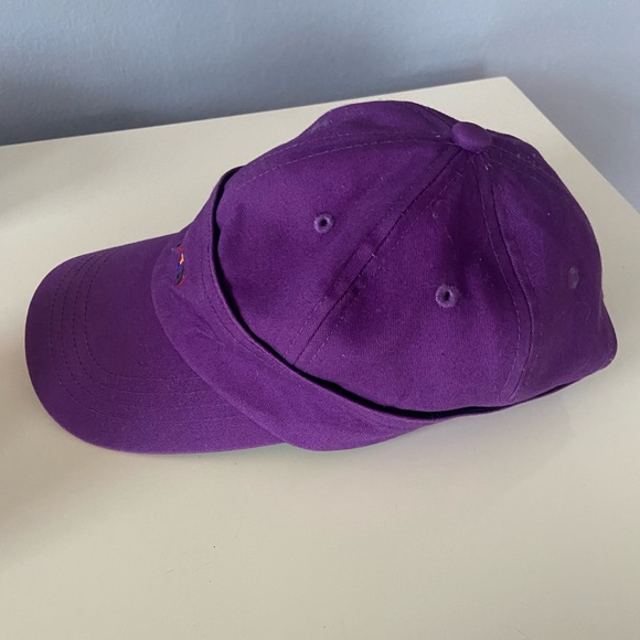 LEDin Korean Streetwear Purple Logo Baseball Cap - Picture 4 of 8